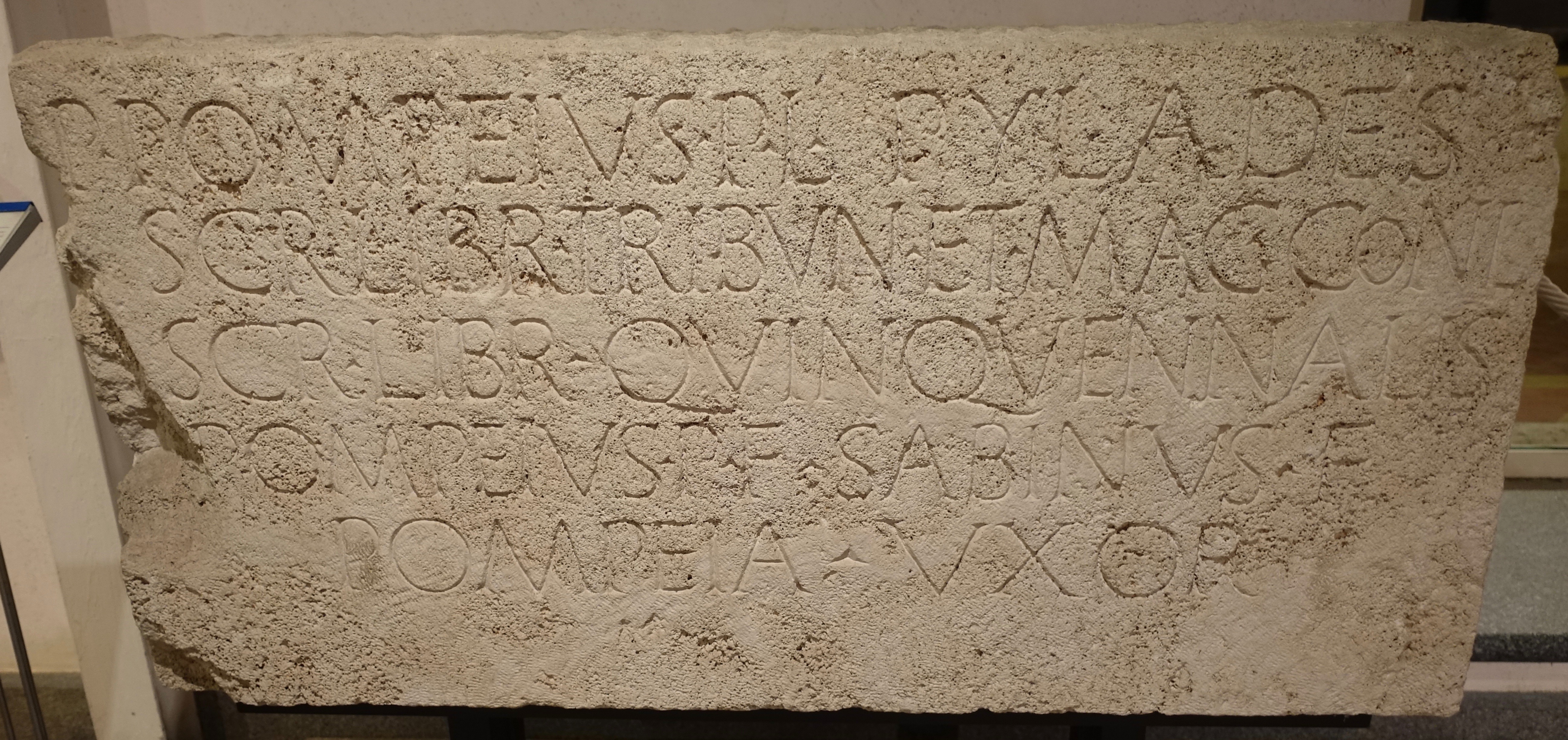 Rome Epitaph of a president of the association of scribes (photo: Van der Lans)