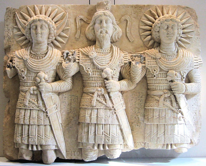 Aglibol, Baalshamin, and Malakbel (from Palmyra in the Louvre)