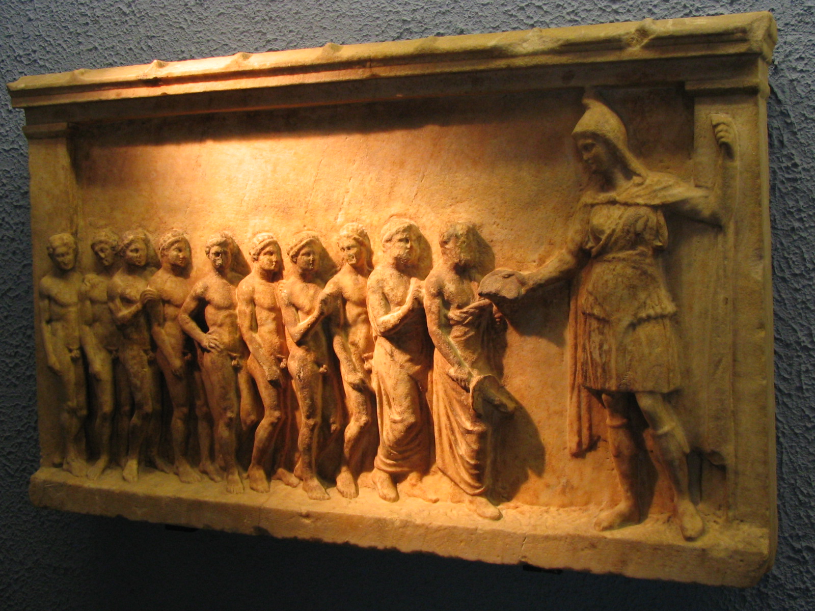 The goddess Bendis and worshippers (from Piraeus)